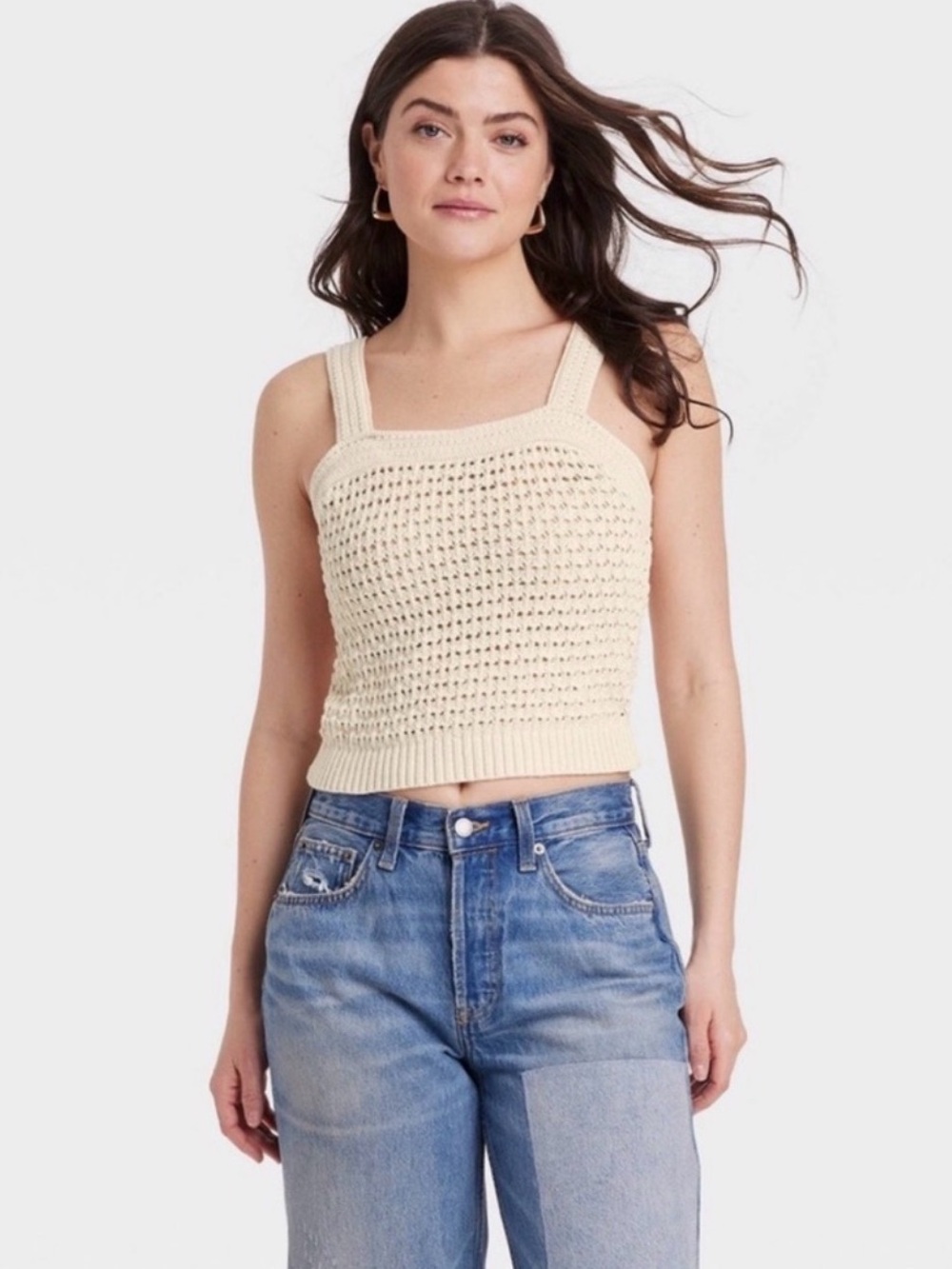 Universal Thread Cream Knit Tank Top